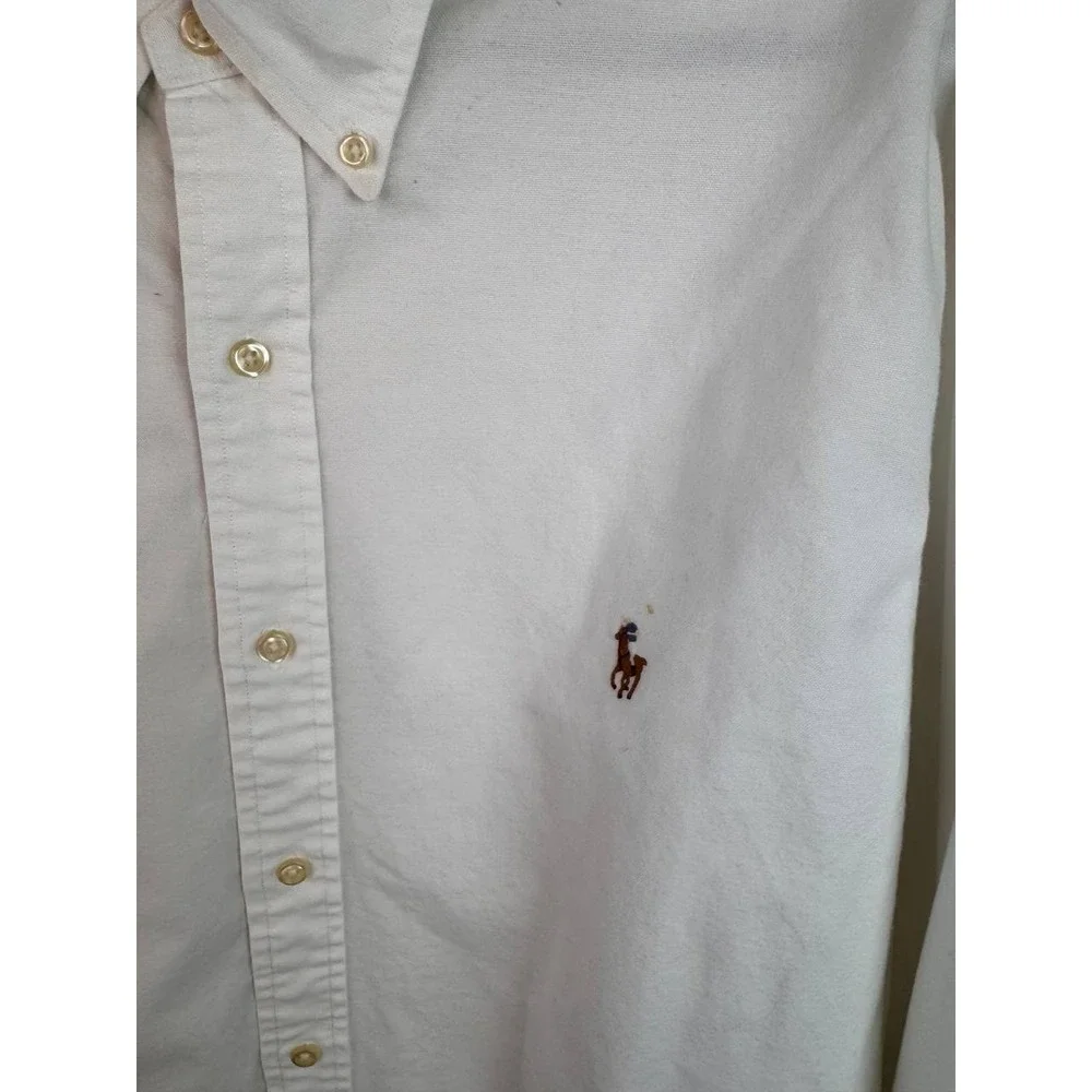 Polo Ralph Lauren Slim Fit Stretch Oxford Shirt Button Down XXL White Old Money